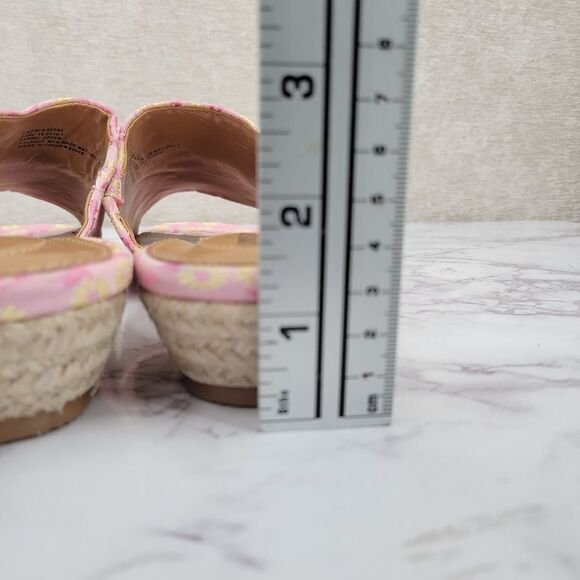 Comfortview Women's The Capri Slip On Mule Pink Floral Wedge Sandals - Picture 9 of 9